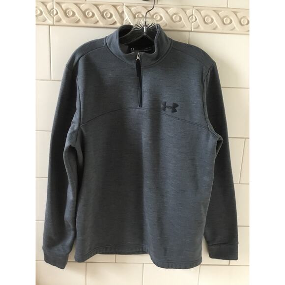 Under Armour Men's Black/Rhino Grey 1/4 Zip Slub size M - Picture 1 of 4